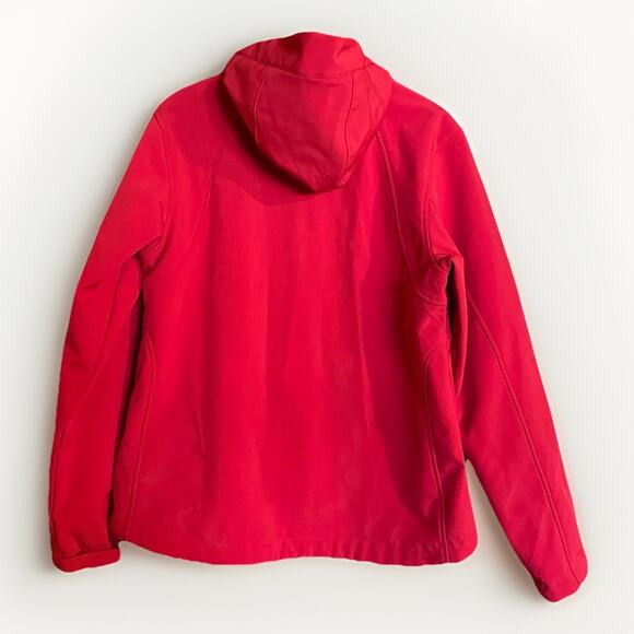 Double Diamond Womens Red Windproof Fleece Lined Hooded Ski Jacket Medium - Picture 2 of 8